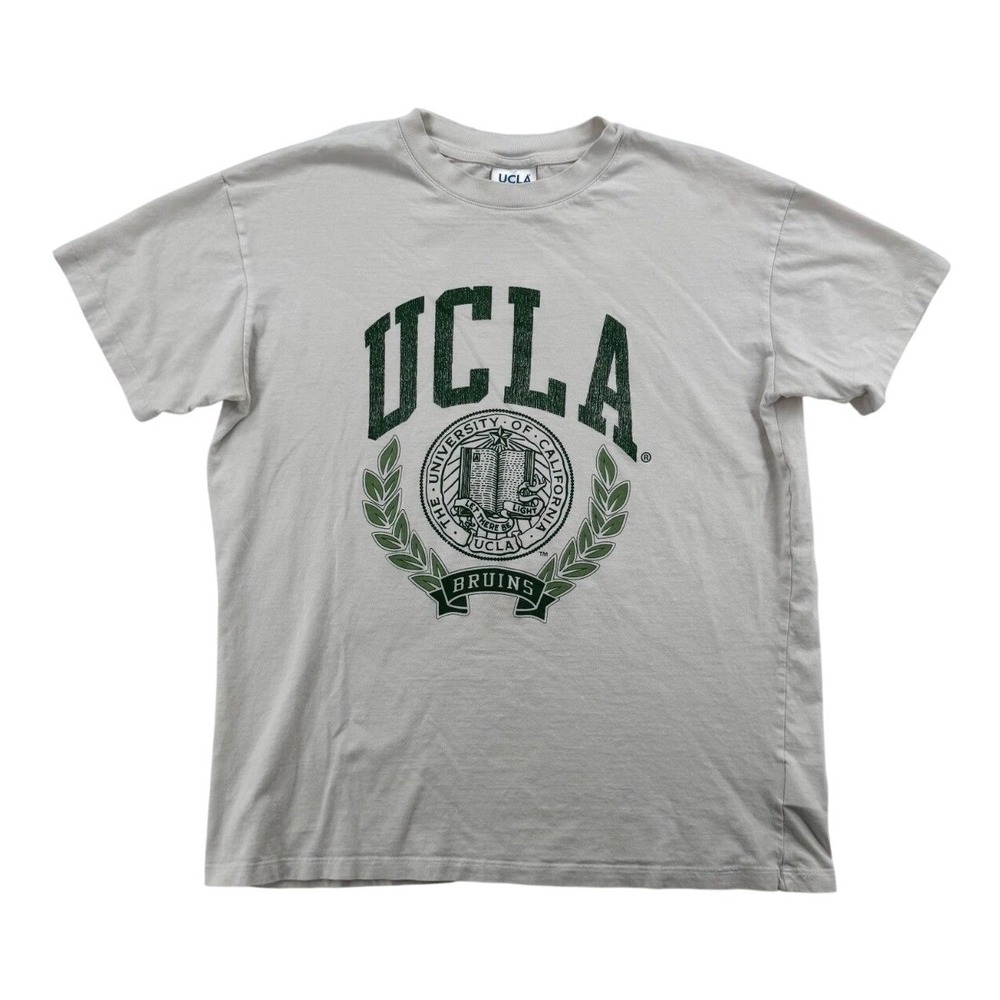 Cotton On UCLA T-Shirt Women Small White Good Relaxed Boyfriend Graphic Tee